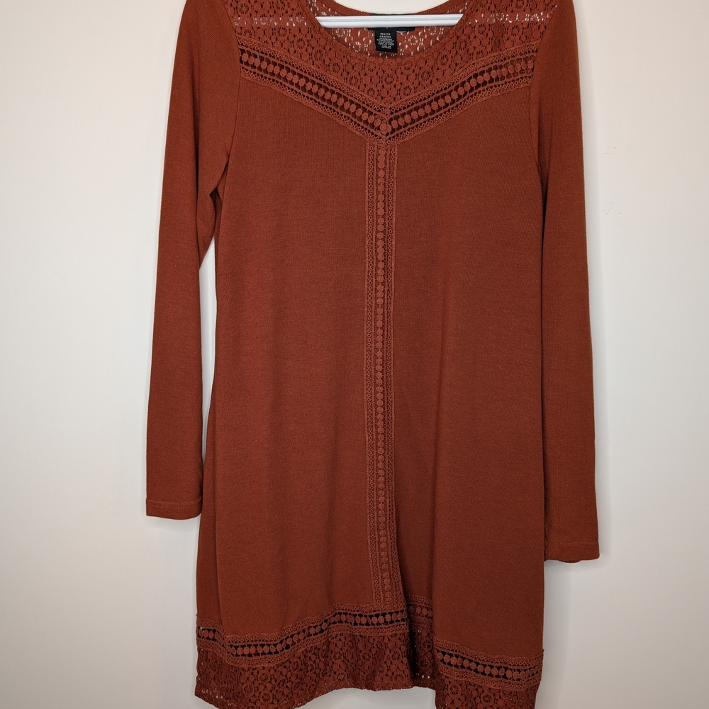 Papillon Orange Long Sleeve Dress